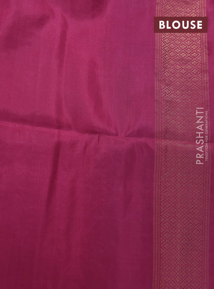 Pure soft silk saree cs blue and pink shade with allover ikat & zari weaves in borderless style