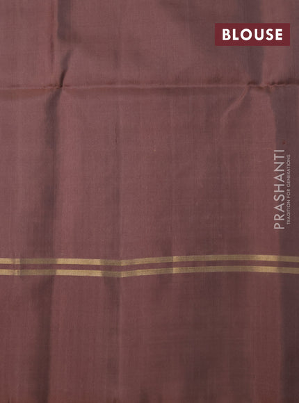 Pure soft silk saree mauve pink and pastel brown with allover ikat weaves and zari woven simple border