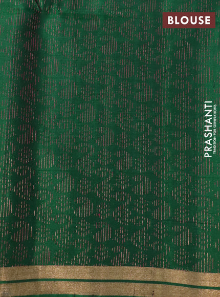 Pure soft silk saree dual shade of pinkish orange and green with allover thread & zari woven geometric weaves and zari woven border