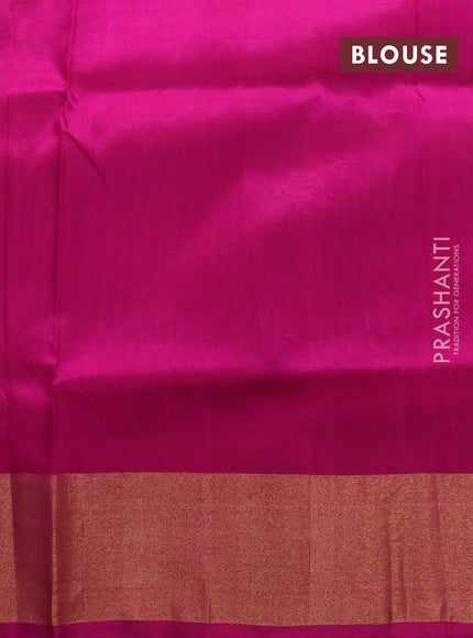 Pure uppada silk saree cream and pink with zari woven buttas and zari woven border