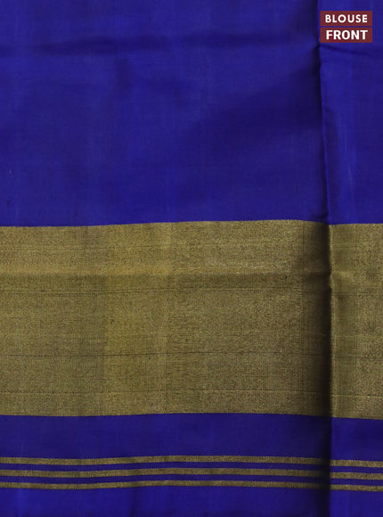 Rajkot patola silk saree blue with allover ikat weaves and ikat woven zari border