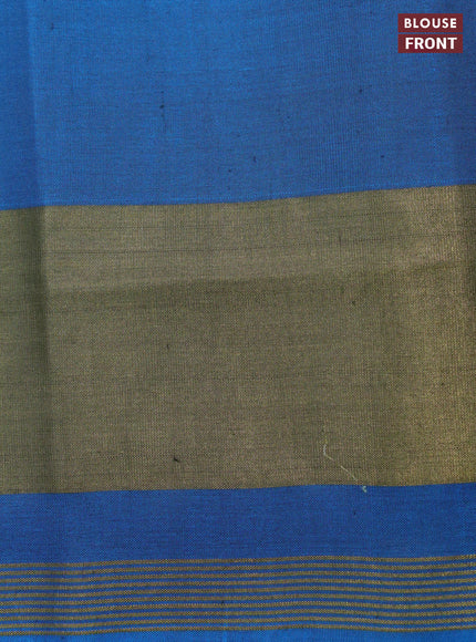 Rajkot patola silk saree peacock blue with allover ikat weaves and ikat woven zari border