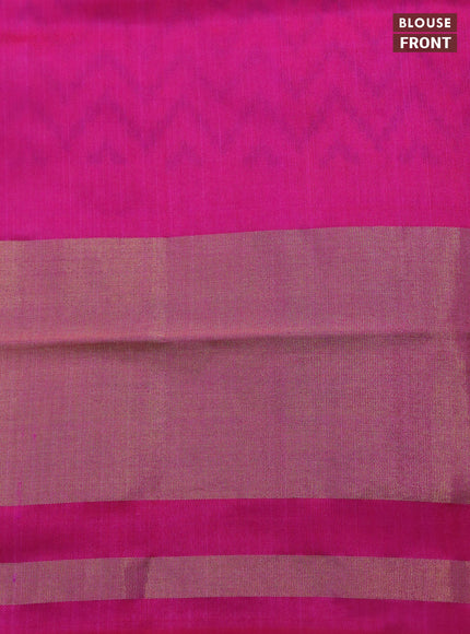 Rajkot patola silk saree mango yellow and pink with allover zig zag ikat weaves and ikat woven zari border