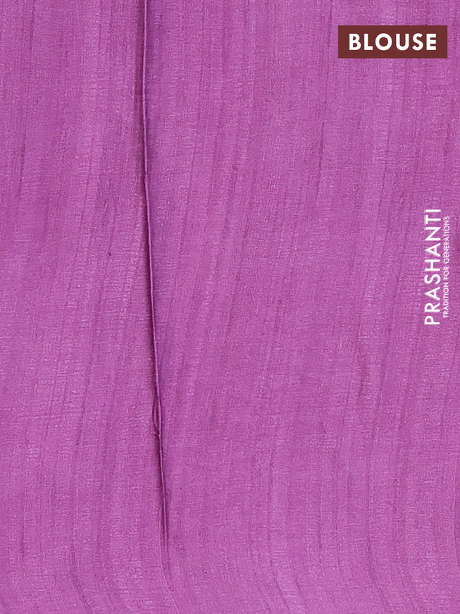 Semi modal saree purple with allover floral prints and simple border