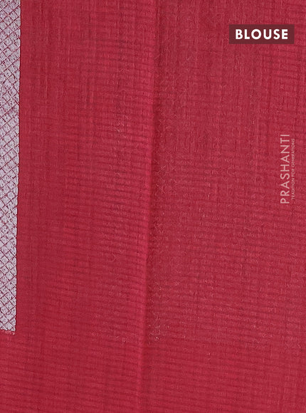 Matka tussar saree maroon with woven buttas and piping border