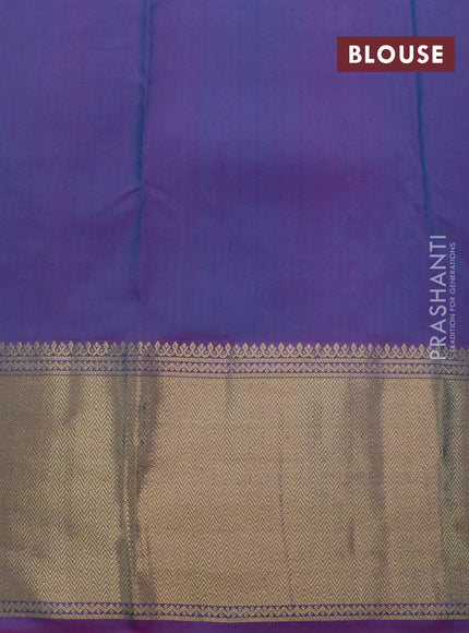 Pure kanchipuram silk saree green and pink with zari woven buttas and zari woven border