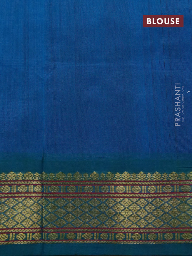 Silk cotton saree maroon and dual shade of cs blue with plain body and zari woven korvai border