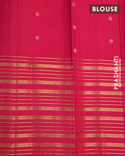 Pure soft silk saree dual shade of pink and pink with allover zari weaves and long zari woven border