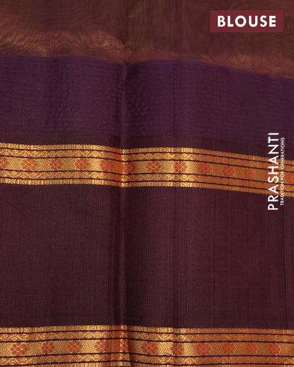 Kuppadam silk cotton saree lime yellow and deep maroon with silver & gold zari woven tilak buttas and temple design rettapet zari woven butta border