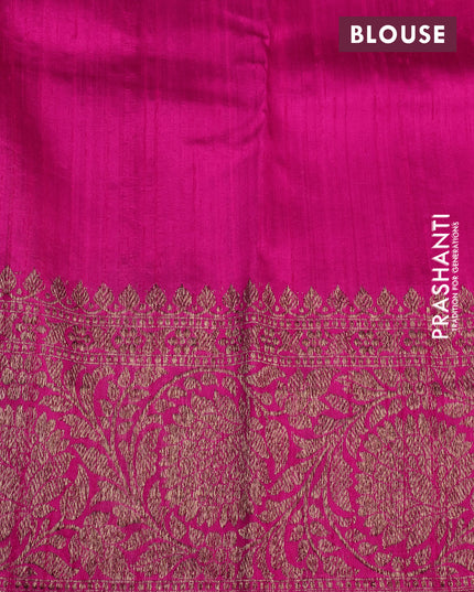 Banarasi raw silk saree pink with woven buttas and thread & zari woven border