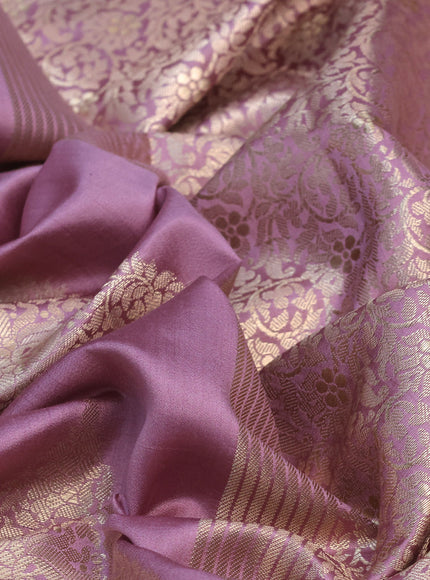 Chiniya silk saree mauve pink with geometric zari woven buttas and zari woven border