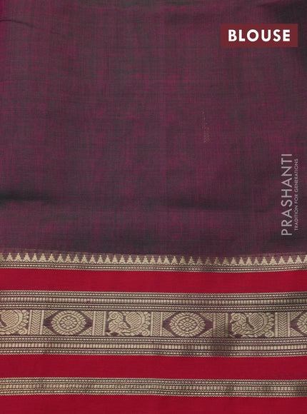 Kanchipuram silk cotton saree dual shade of pinkish green and pink with zari woven buttas and zari woven border