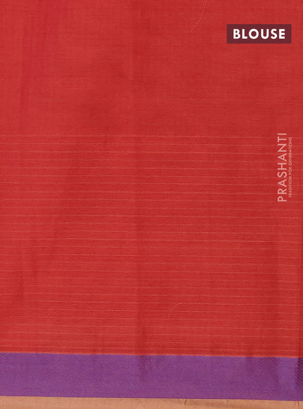 Nithyam cotton saree maroon with thread woven buttas and thread woven border