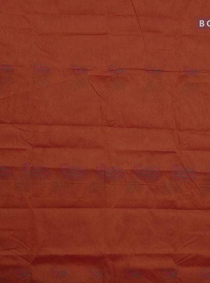 Nithyam cotton saree dual shade of rust with paisley thread woven buttas and thread woven border