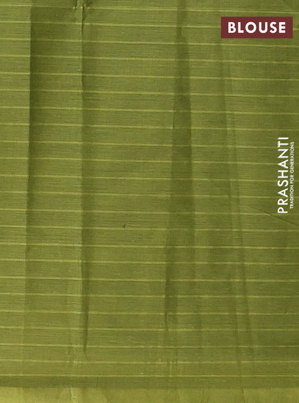 Nithyam cotton saree green with thread woven buttas and simple border