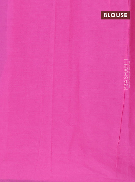 Nithyam cotton saree pink and purple with allover thread stripe & buttas and simple border