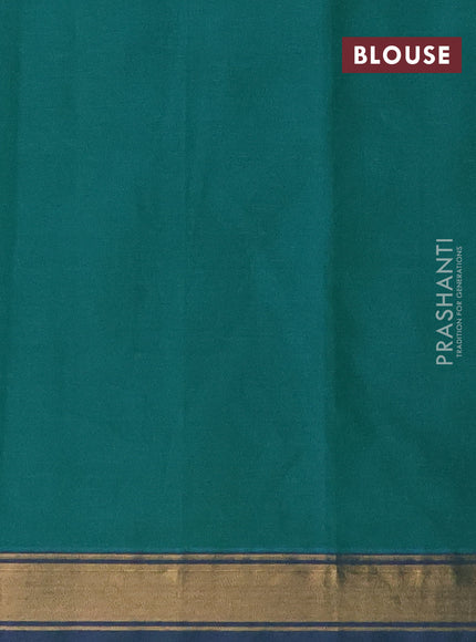 Nithyam cotton saree dual shade of green with thread woven buttas and zari woven border