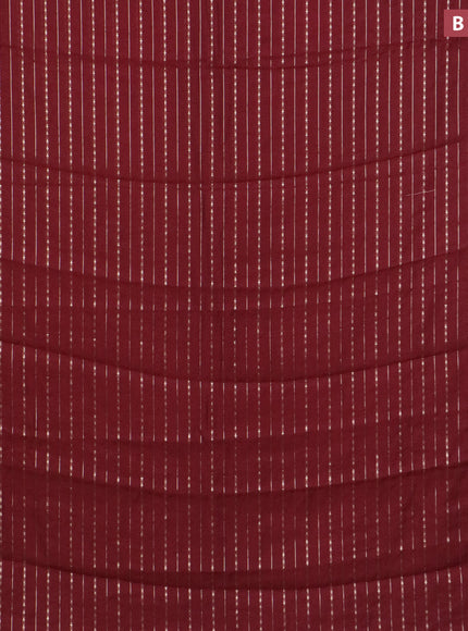 Assam silk saree maroon with allover zari woven stripes pattern and zari woven border