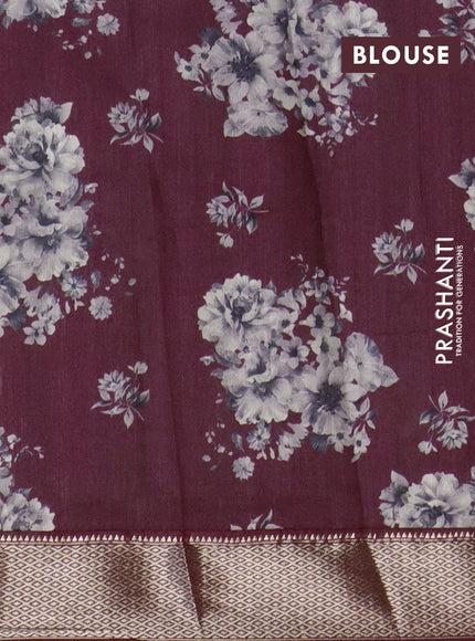 Assam silk saree maroon with allover zari woven stripes pattern and zari woven border