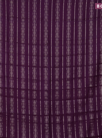 Assam silk saree wine shade with allover zari woven stripes pattern and zari woven border