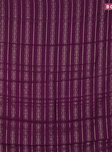 Assam silk saree wine shade with allover zari woven stripes pattern and zari woven border