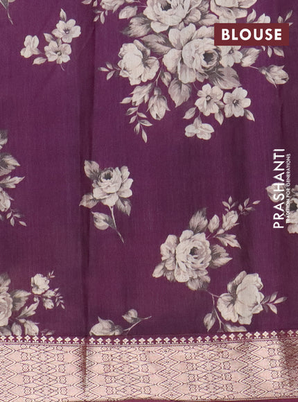 Assam silk saree wine shade with allover zari woven stripes pattern and zari woven border