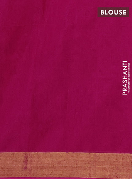 Jamdhani silk cotton saree pink with thread woven floral buttas and zari woven border