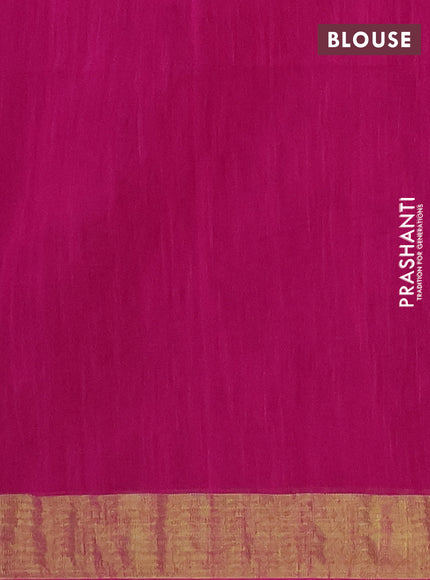 Jamdhani silk cotton saree pink with thread woven floral buttas and zari woven border