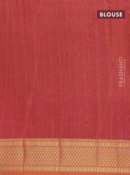 Semi tussar saree mustard yellow and dual shade of pink with allover ikat prints and zari woven border