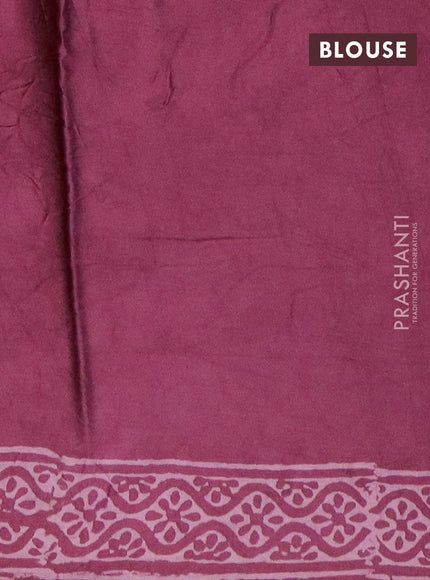 Modal silk saree maroon shade with allover leaf butta prints and printed border