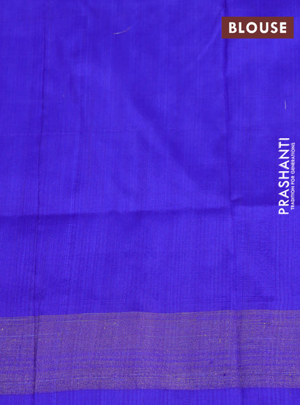 Pochampally silk saree green and blue with ikat butta weaves and ikat style zari woven border