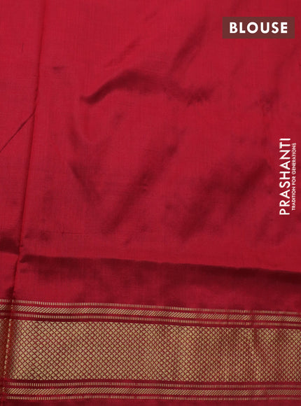 Pochampally silk saree cream and maroon with allover ikat weaves and ikat woven zari border