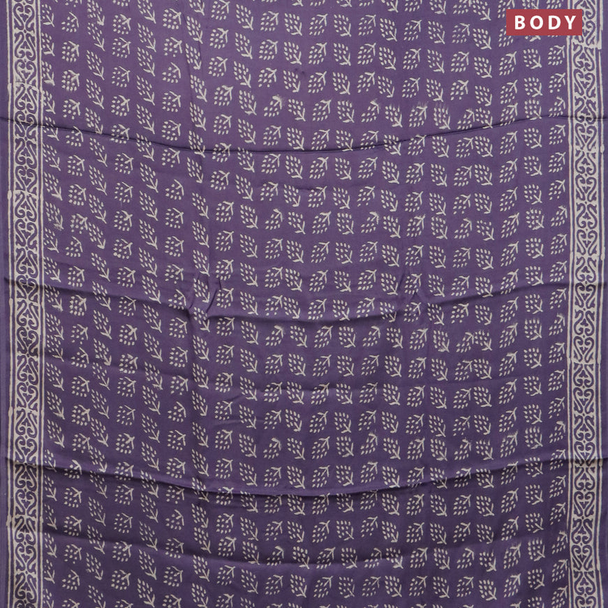 Modal silk saree lavender shade with butta prints and printed border