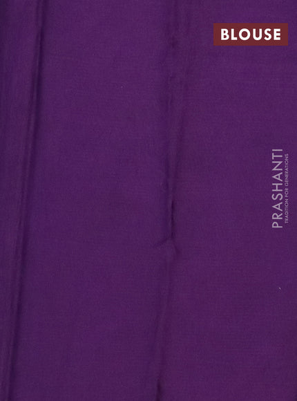 Modal silk saree violet with allover prints and printed border