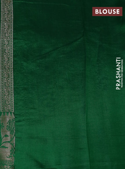 Chiniya silk saree pink and green with allover thread & zari woven buttas and banarasi style border