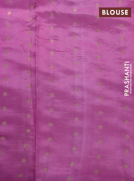 Banarasi katan silk saree light pink with zari woven paisley buttas in borderless style