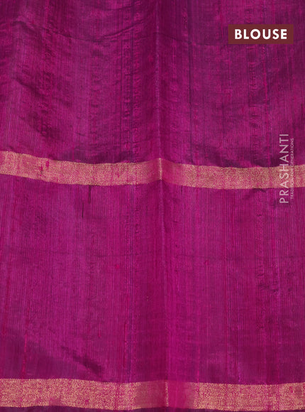 Pure dupion silk saree lime yellow and magenta pink with zari woven buttas and zari woven border