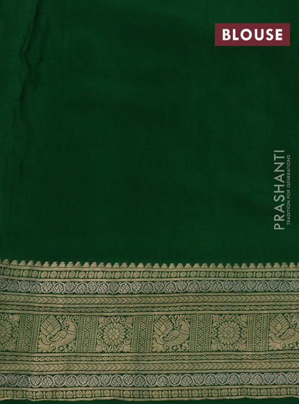 Pure crepe saree green with allover zari weaves & embroidery work and zari woven border