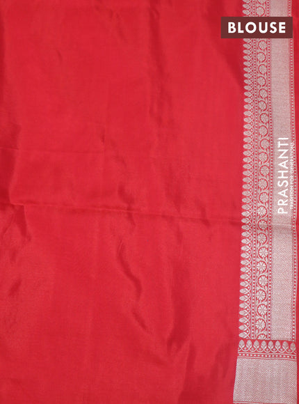 Banarasi uppada silk saree red with allover zari woven brocade weaves and zari woven border