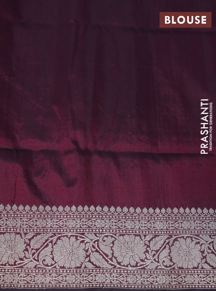 Banarasi uppada silk saree deep maroon with allover thread & zari weaves and woven border