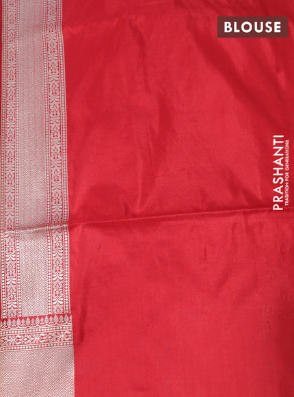 Banarasi uppada silk saree red with allover zari woven brocade weaves and zari woven border