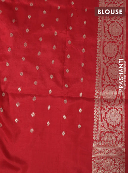 Banarasi uppada silk saree red with allover zari woven brocade weaves and zari woven border