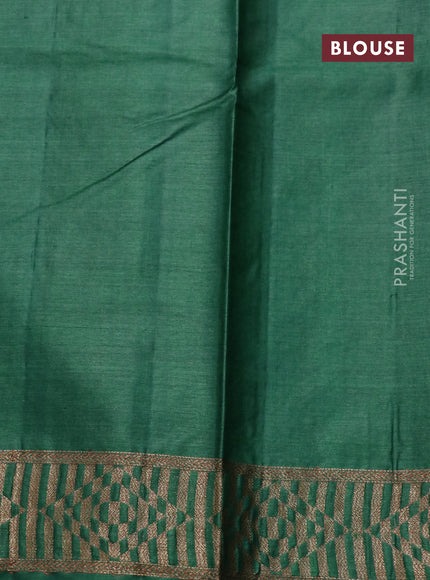 Banarasi tussar silk saree pink and green with allover thread & zari weaves and banarasi style border