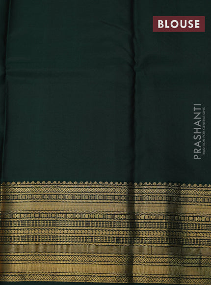 Pure kanchipuram silk saree maroon and green with allover self emboss & annam buttas and zari woven border