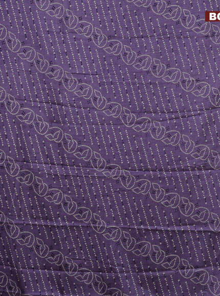 Semi dola saree pastel violet with allover prints and zari woven border