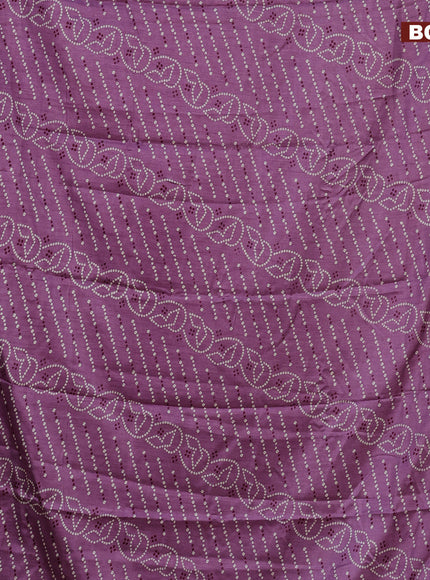 Semi dola saree mauve pink with allover prints and zari woven border