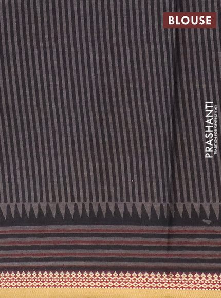 Muslin cotton saree maroon and grey maroon with allover warli prints and thread woven border