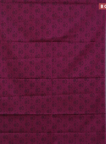 Muslin cotton saree purple and black with allover prints and printed border