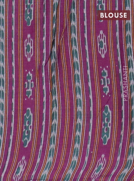 Muslin cotton saree magenta pink and purple with allover prints and printed border