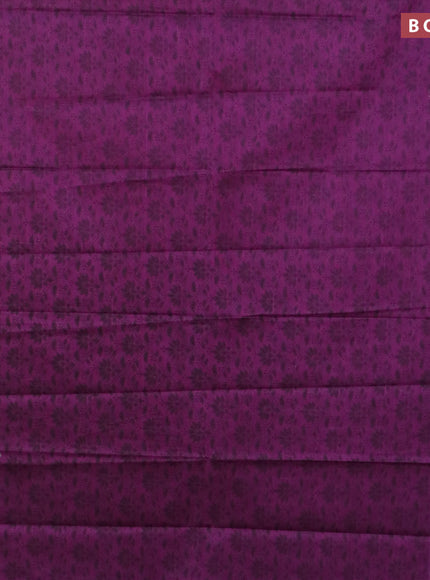 Muslin cotton saree purple and black with allover prints and printed border